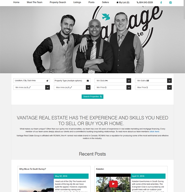 real estate website design development vancouver